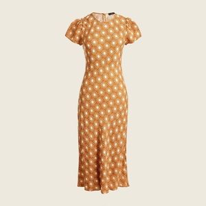 J. Crew Cupro Blend Midi Dress in Sunburst 🌞🌞🌞